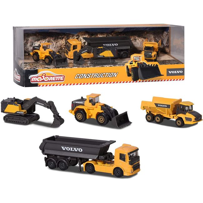 MAJORETTE SET 4 MASINUTE METALICE VOLVO 7.5CM VIV212057287