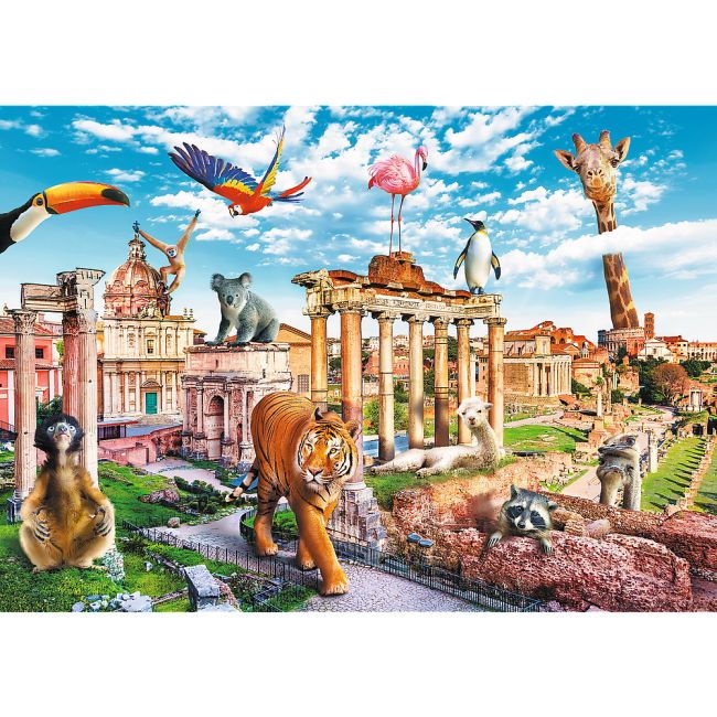 PUZZLE 1000 ORASE AMUZANTE ROMA SALBATICA VIV10600