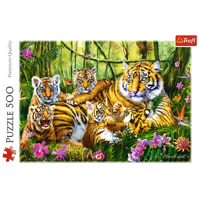 PUZZLE TREFL 500 FAMILIE DE TIGRI VIV37350