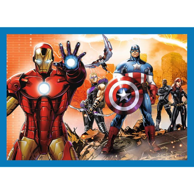 PUZZLE TREFL 4IN1 AVENGERS - RAZBUNATORII CURAJOSI VIV34386