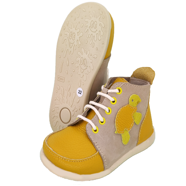 Ghetute neimblanite BabyFox Flipper Galben Mustar cu Gri FOX9702
