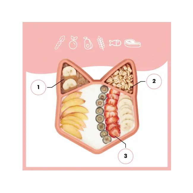 Babymoov - tava anti-alunecare pentru mancare in forma de vulpita bbba005206