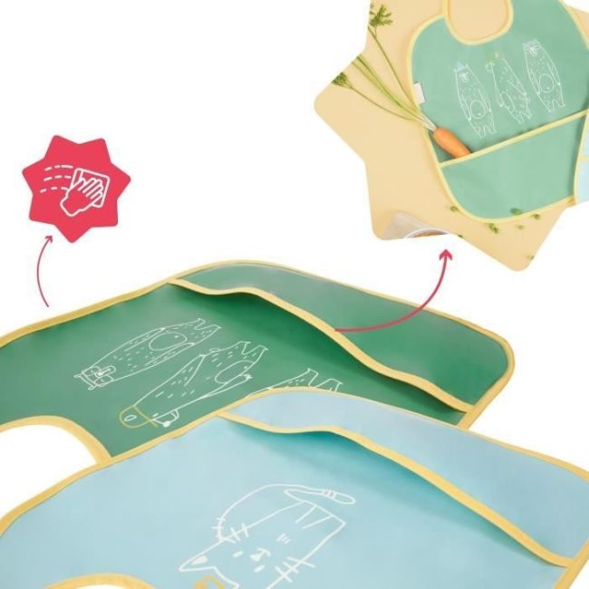 Badabulle - set 2 bavetici cu animalute  bbbb007023