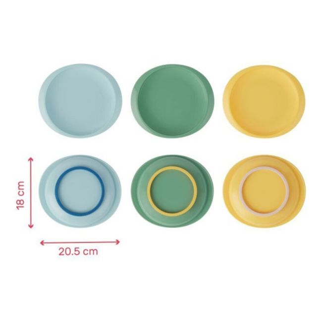 Badabulle - set 3 farfurii anti-alunecare bbbb005214