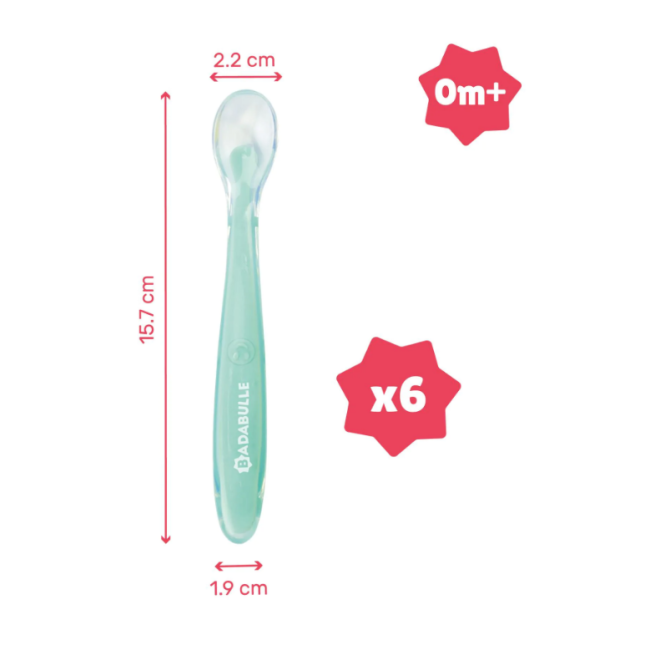 Badabulle - set 6 lingurite colorate flexibile bbbb005418