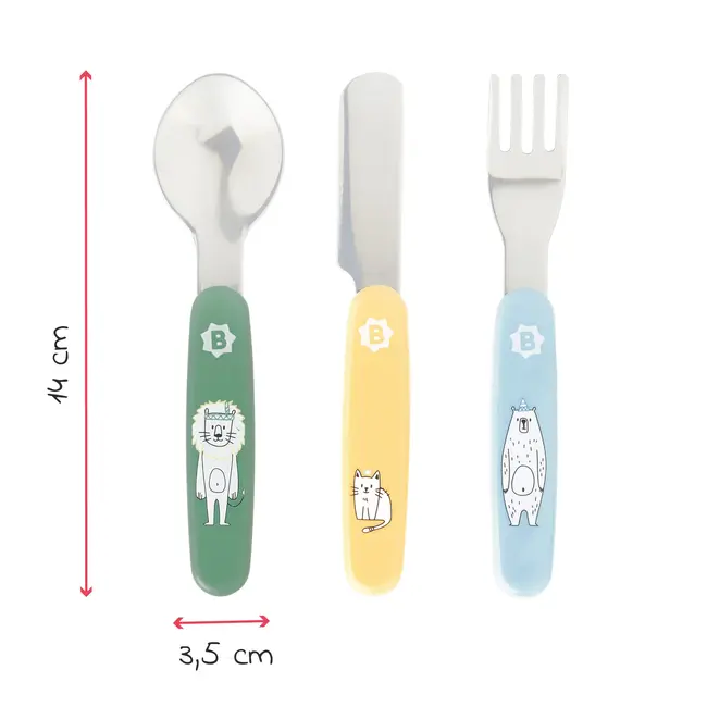 Badabulle - set tacamuri din metal cu animalute vesele bbbb005417