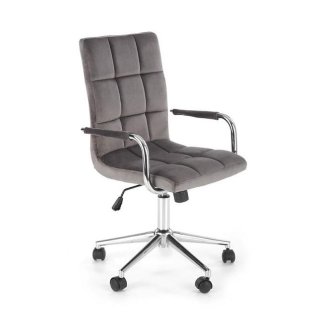 Scaun birou copii hm gonzo 4 gri velvet drm9850