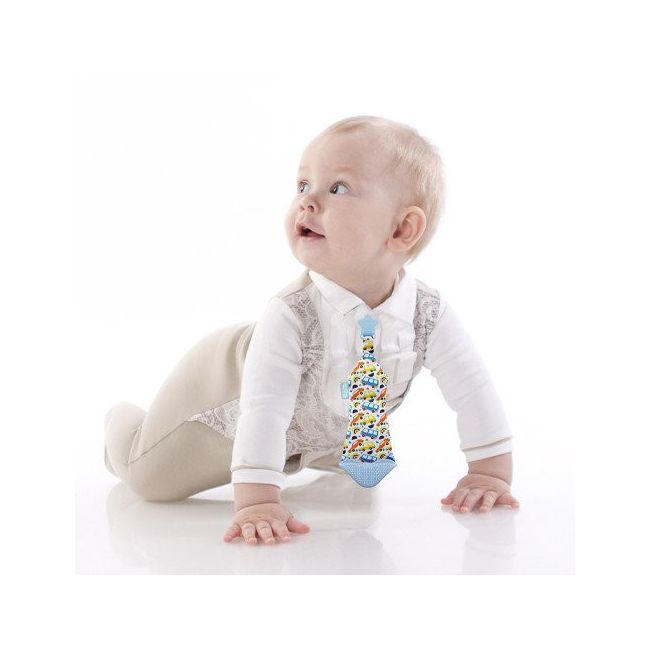 Cravata bebelusi cu accesoriu de dentitie BabyJem (Culoare: Bleu) JEMbj_7501