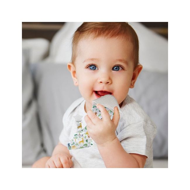 Cravata bebelusi cu accesoriu de dentitie BabyJem (Culoare: Ecru) JEMbj_7502