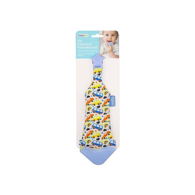 Cravata bebelusi cu accesoriu de dentitie BabyJem (Culoare: Ecru) JEMbj_7502