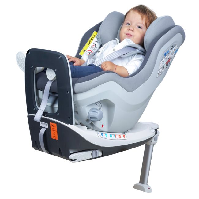 Scaun auto Rear Facing rotativ Tiago 0-18 kg gri KidsCare SUPKC_tiago_gri