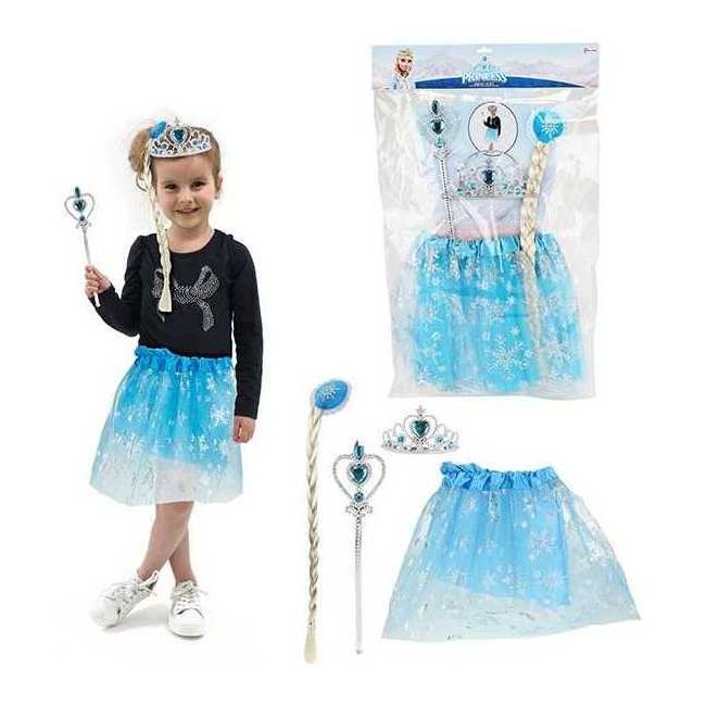 Costum Ice Princess cu Fustita, Diadema si Bagheta magica. Toi-Toys TT12456 BBJTT12456_Albastru