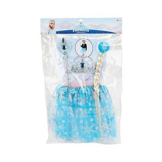 Costum Ice Princess cu Fustita, Diadema si Bagheta magica. Toi-Toys TT12456 BBJTT12456_Albastru