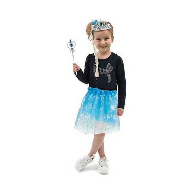 Costum Ice Princess cu Fustita, Diadema si Bagheta magica. Toi-Toys TT12456 BBJTT12456_Albastru