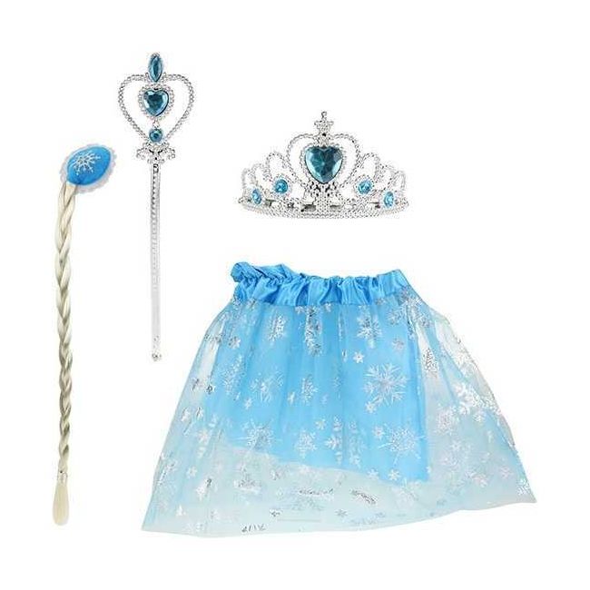 Costum Ice Princess cu Fustita, Diadema si Bagheta magica. Toi-Toys TT12456 BBJTT12456_Albastru
