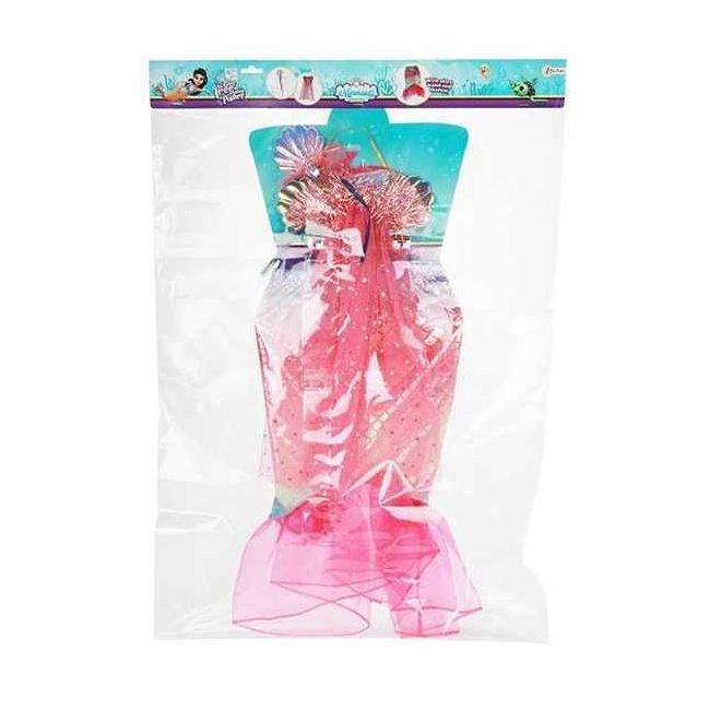 Costum Sirena cu Fustita, Diadema si Bagheta Magica Toi-Toys TT12147A BBJTT12147A_Roz