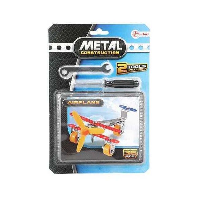 Set de Constructie Metalic Vehicule Metal 3D Toi-Toys TT43212Z BBJTT43212Z_Avion