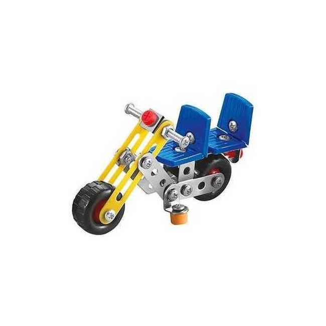 Set de Constructie Metalic Vehicule Metal 3D Toi-Toys TT43212Z BBJTT43212Z_Motocicleta