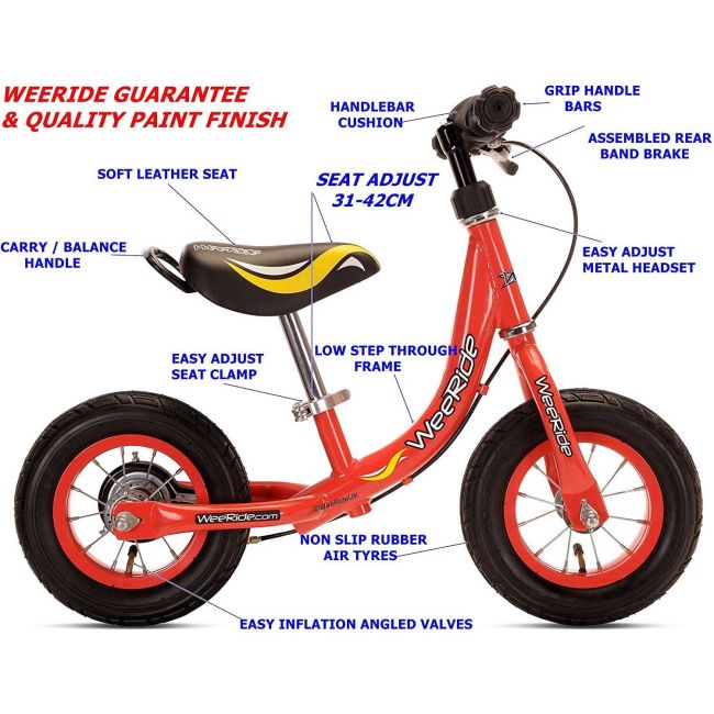 Bicicleta fara pedale 10 inch Learn 2 Ride WeeRide WR12R BBJWR12R_Rosu