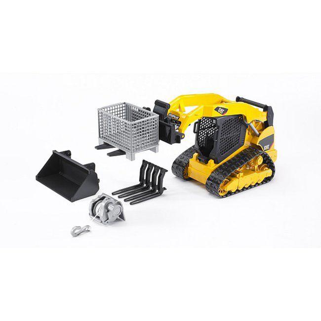 Bruder - Accesorii - Cutie Tip Palet, Troliu Si Furci Pentru Incarcator ARTBR02318