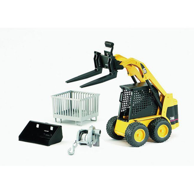 Bruder - Accesorii - Cutie Tip Palet, Troliu Si Furci Pentru Incarcator ARTBR02318
