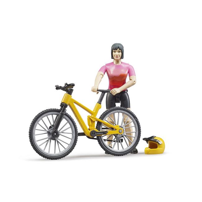 Bruder - Figurina Ciclista Cu Bicicleta De Munte ARTBR63111