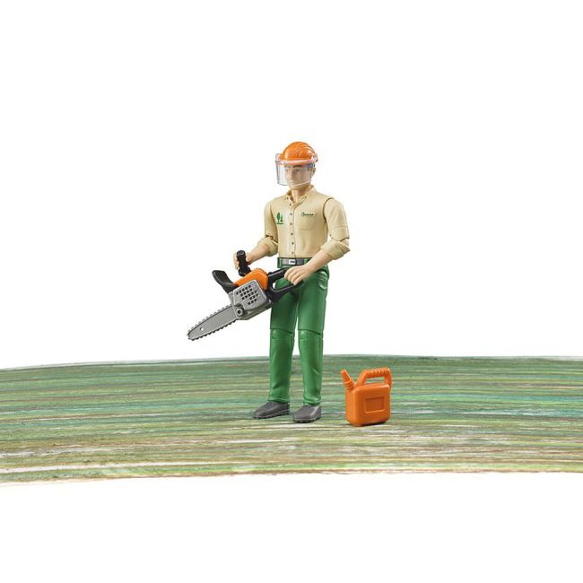 Bruder - Figurina Muncitor Forestier Cu Accesorii ARTBR60030