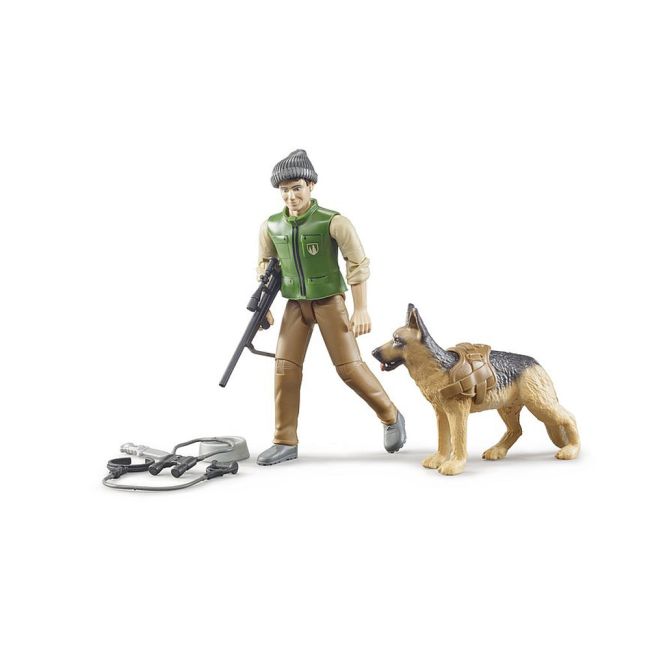 Bruder - Figurina Padurar Cu Caine Si Echipament ARTBR62660