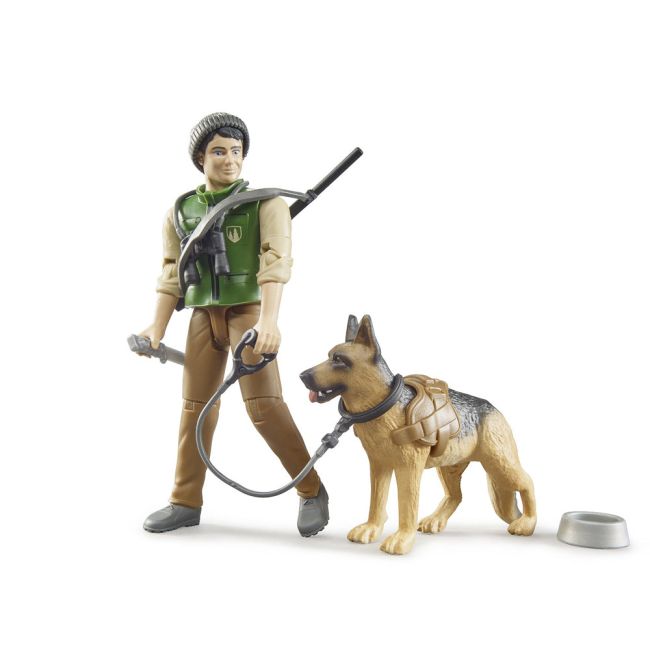 Bruder - Figurina Padurar Cu Caine Si Echipament ARTBR62660