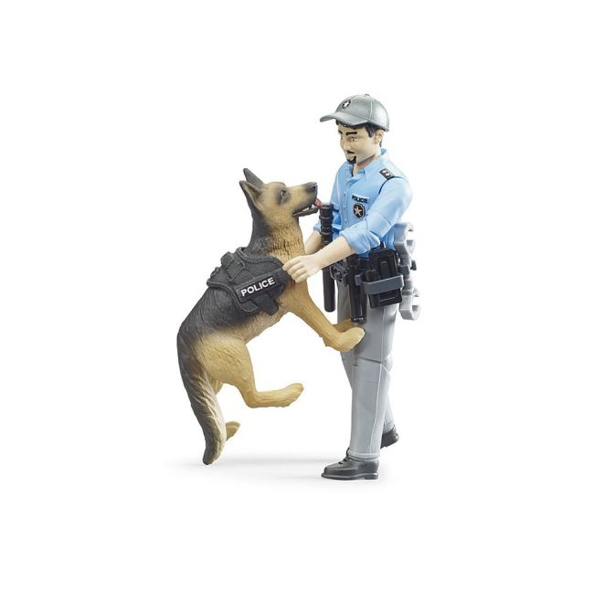 Bruder - Figurina Politist Cu Caine ARTBR62150