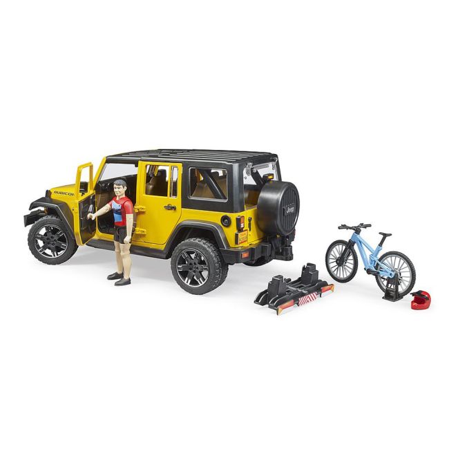 Bruder - Jeep Wrangler Unlimited Rubicon Cu Bicicleta Si Ciclist ARTBR02543