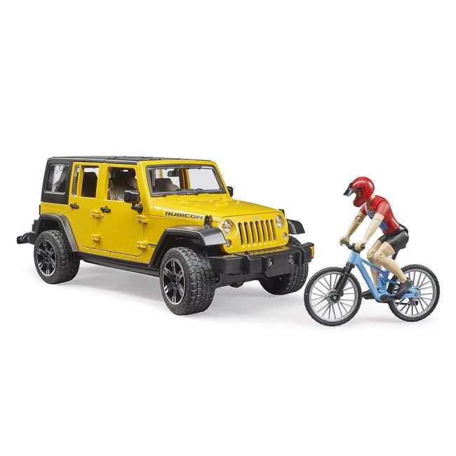 Bruder - Jeep Wrangler Unlimited Rubicon Cu Bicicleta Si Ciclist ARTBR02543