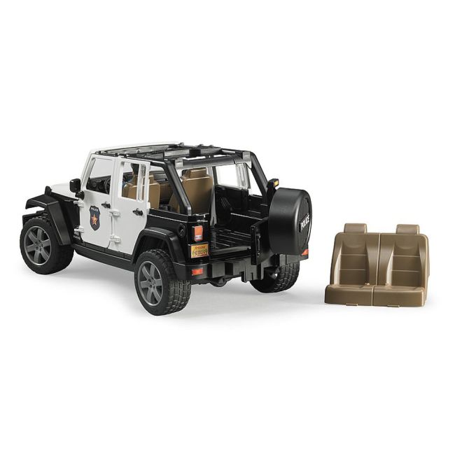 Bruder - Jeep Wrangler Unlimited Rubicon De Politie Cu Sirena Si Figurina ARTBR02526