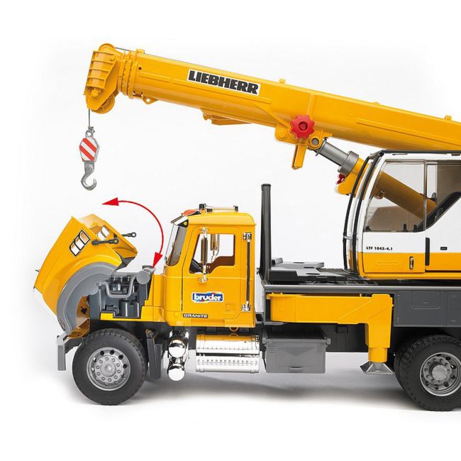 Bruder Camion Mack Granite Liebherr Cu Macara ARTBR02818