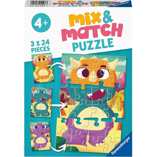 Puzzle Mix&Match Dinozauri, 3X24 Piese ARTRVSPC05197