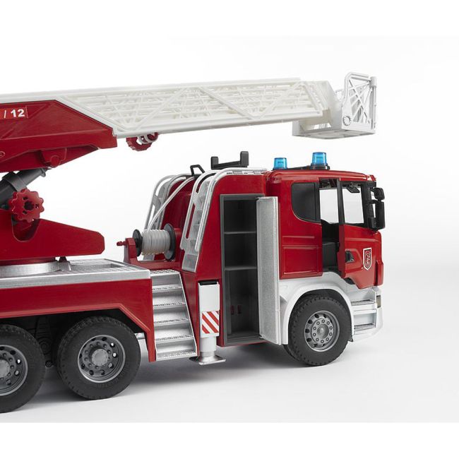 Bruder - Camion De Pompieri Scania R-Series Cu Scara, Pompa De Apa Si Sirena ARTBR03590