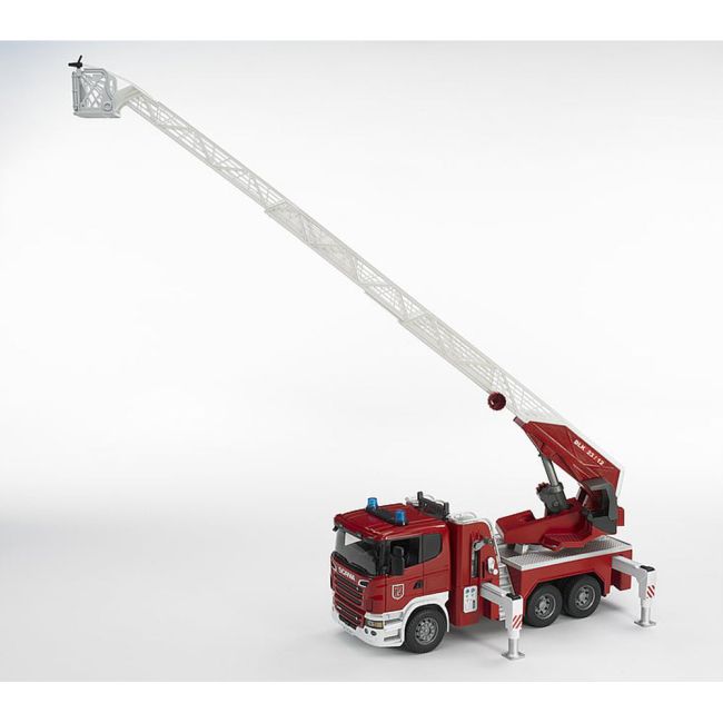 Bruder - Camion De Pompieri Scania R-Series Cu Scara, Pompa De Apa Si Sirena ARTBR03590