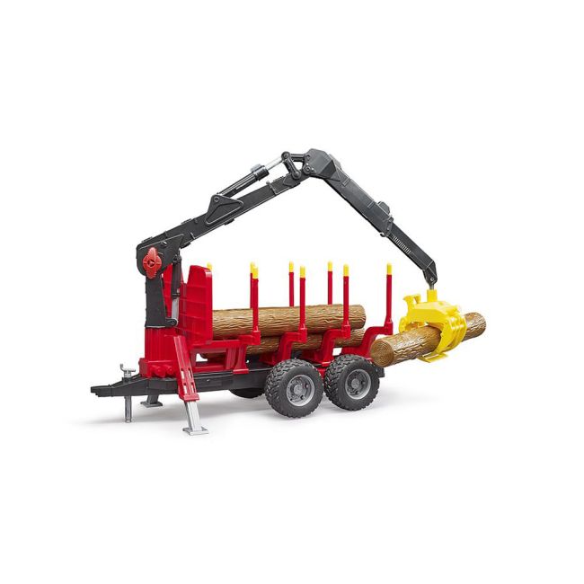 Bruder - Remorca Forestiera Cu Macara De Incarcare Si 4 Busteni ARTBR02252