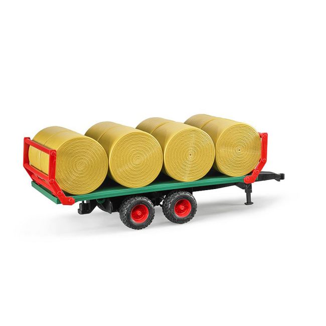 Bruder - Remorca Transport Baloti Cu 8 Baloti Rotunzi ARTBR02220
