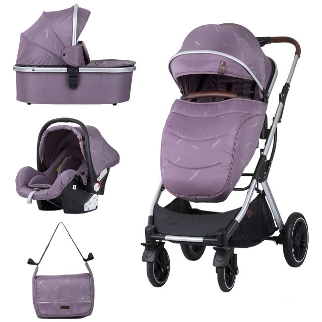 Carucior chipolino zara 3 in 1 lilac hubkkza02205ll
