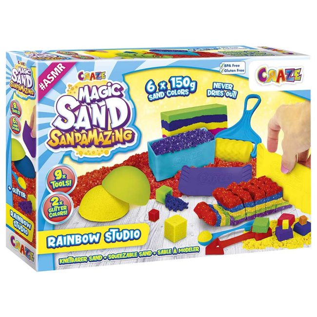 Craze - Nisip Kinetic - Set Joaca Curcubeu ARTCRZ32435