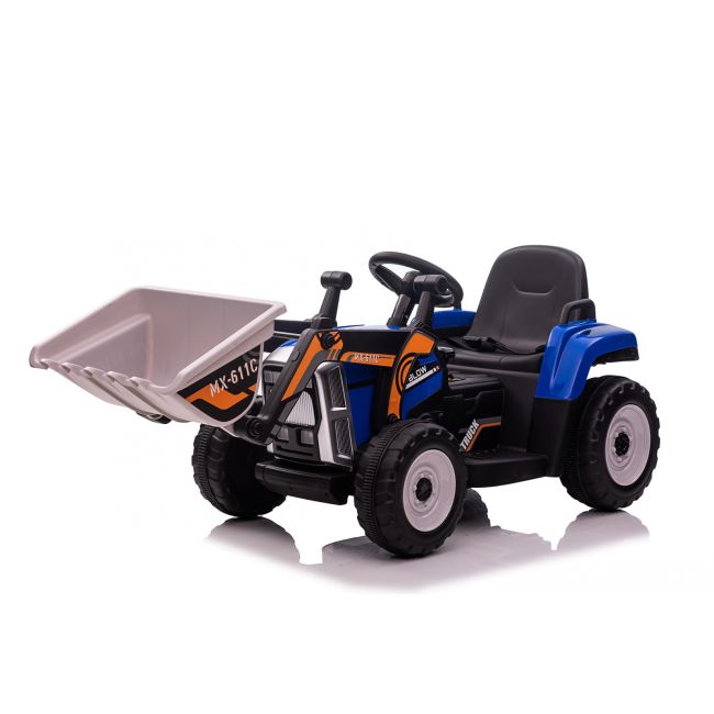 Excavator Electric Pentru Copii, Kinderauto Bj611c, Putere 60w, 12v, Bluetooth  Albastru Kat01154