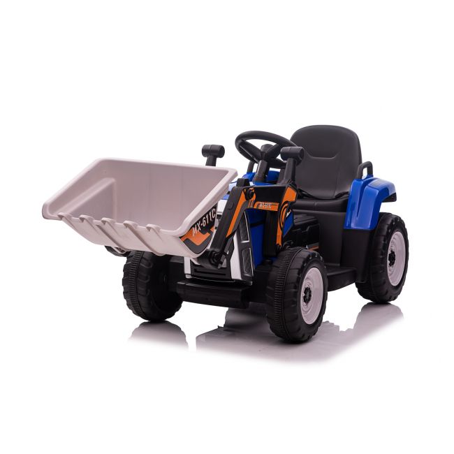 Excavator Electric Pentru Copii, Kinderauto Bj611c, Putere 60w, 12v, Bluetooth  Albastru Kat01154