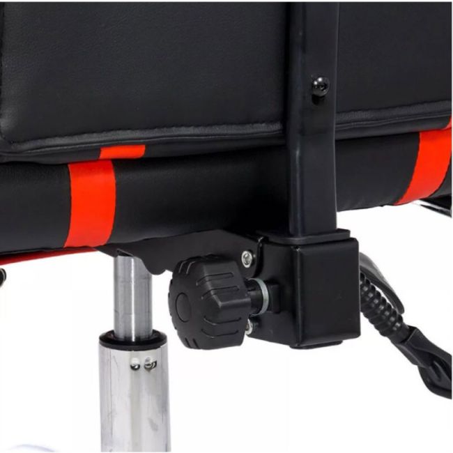 Scaun directorial cu suport picioare off 302, gaming, mecanism de balans, piele ecologica, cadru cromat, 110 kg drm9863
