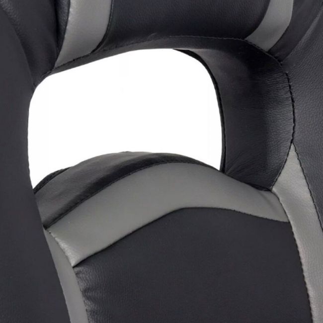 Scaun directorial cu suport picioare off 302, gaming, mecanism de balans, piele ecologica, cadru cromat, 110 kg drm9863