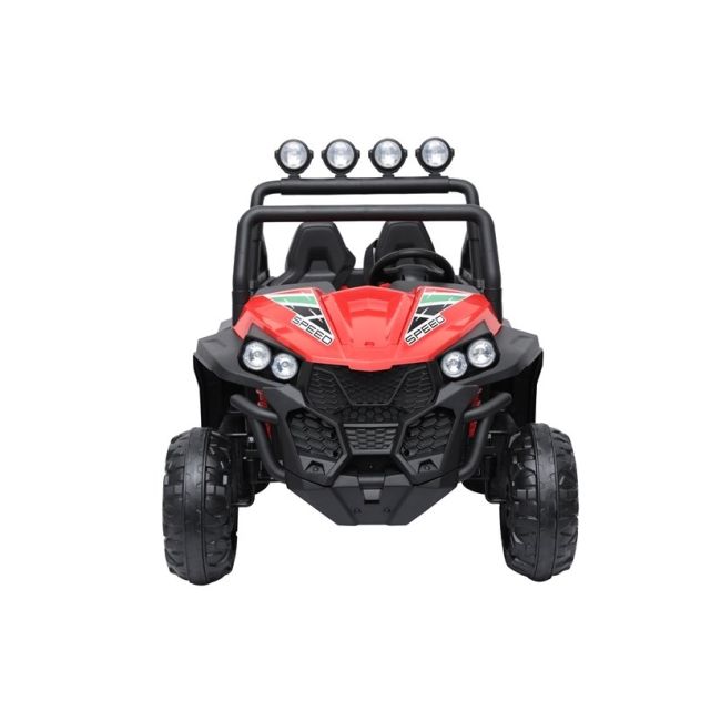 Utv Electric Pentru Copii Golf-kart S2588, 4 Motoare, Roti Moi, Scaun Dublu Tapitat 180w Premium  Rosu Kat00572