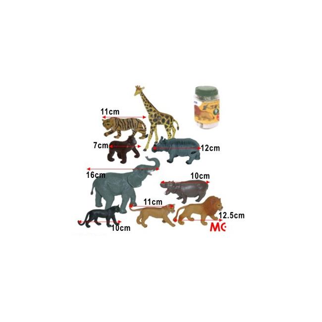 Animale salbatice set de 9 figurine - miniland - okeml25119