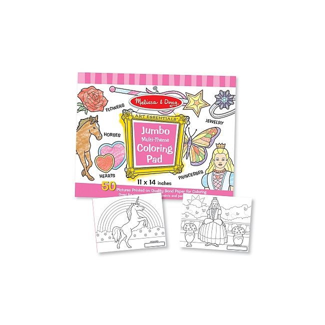 Caiet jumbo cu desene pentru colorat melissa and doug roz - okemd4225