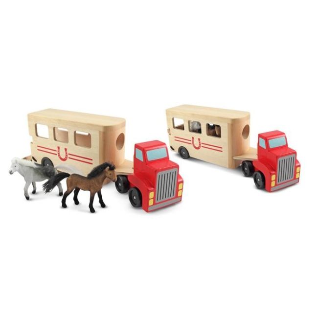 Camion transportor de cai cu remorca melissa and doug - okemd4097