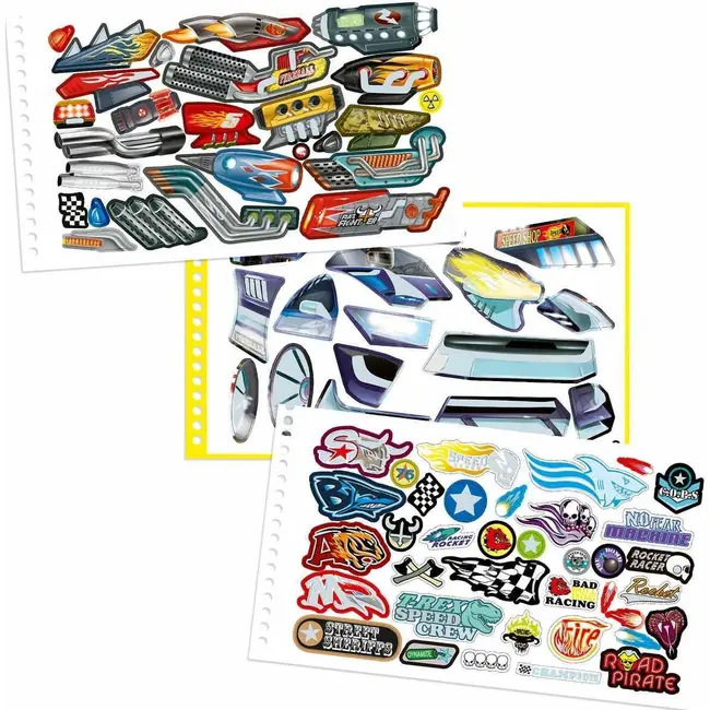 Carte de colorat cu stickere Monster Cars Depesche PT11884 BBJPT11884_Initiala